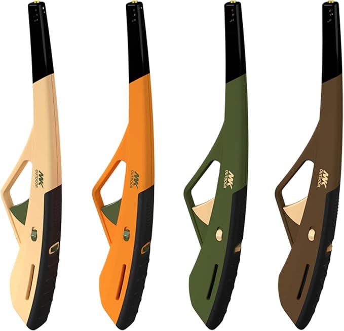 MK Lighter Outdoor Series Trail Set 4-Pack Assorted Design Multipurpose Refillable, Windproof Flame, Slipguard Candle & BBQ, Prepping & Camping Supplies, Survival Lighters