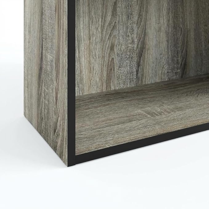 Furnifact French Oak Bookcase with Durable Wood Construction, Modern Design, Elegant Storage Solution, Ideal for Living Room, Office, or Bedroom