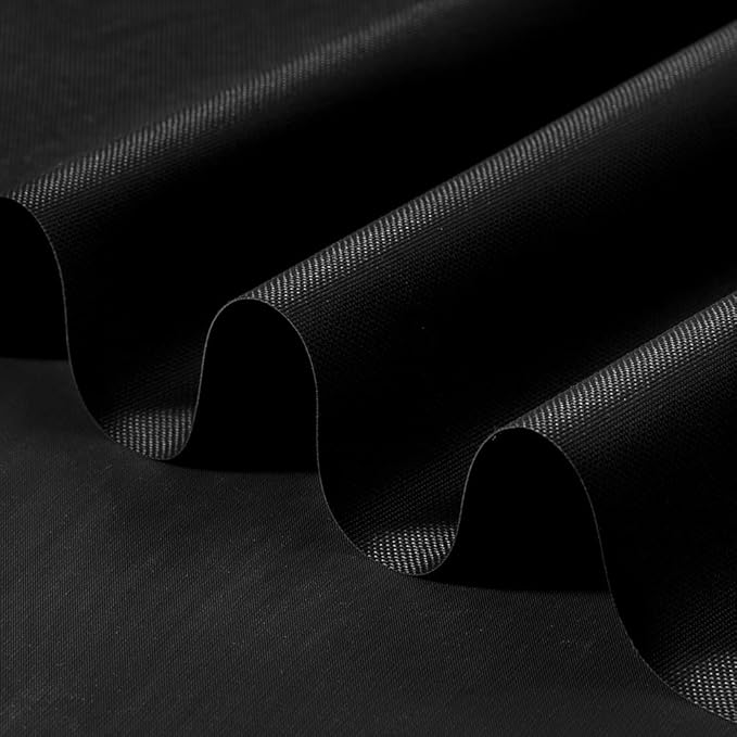 600D Nylon Waterproof Material, 59" Wide Waterproof Fabric by The Yard, Soft Lightweight Outdoor Fabric, Black Waterproof Upholstery Fabric for Outdoor Chair Cushion Furniture Cover Awning Etc 1 Yard