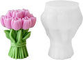 Tulip Candle Silicone Molds Resin Casting Mould for DIY Flower Shaped Candles Polymer Clay Craft Plaster Home Decoration