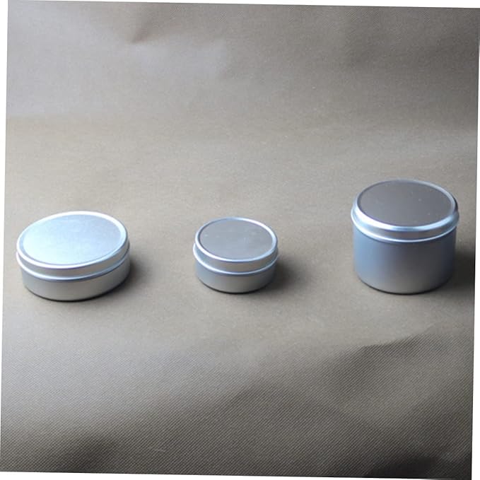 IWOWHERO 4pcs Candle Iron Can for Scented Candle Making Premium Tin Box for Home Practice Easy Mold and Storage Lightweight Travel Silver Finish