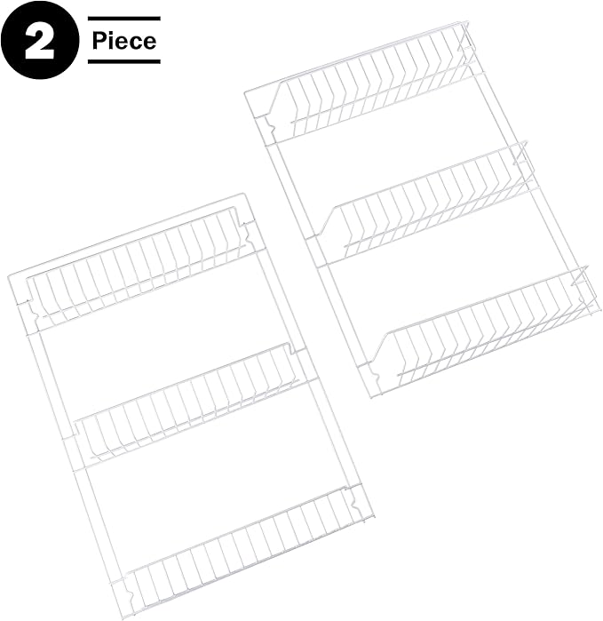 Over the Door Organizer - 6-Tier Adjustable Pantry Shelves and Rack for Kitchen Organization - Organization and Storage by Lavish Home (White)