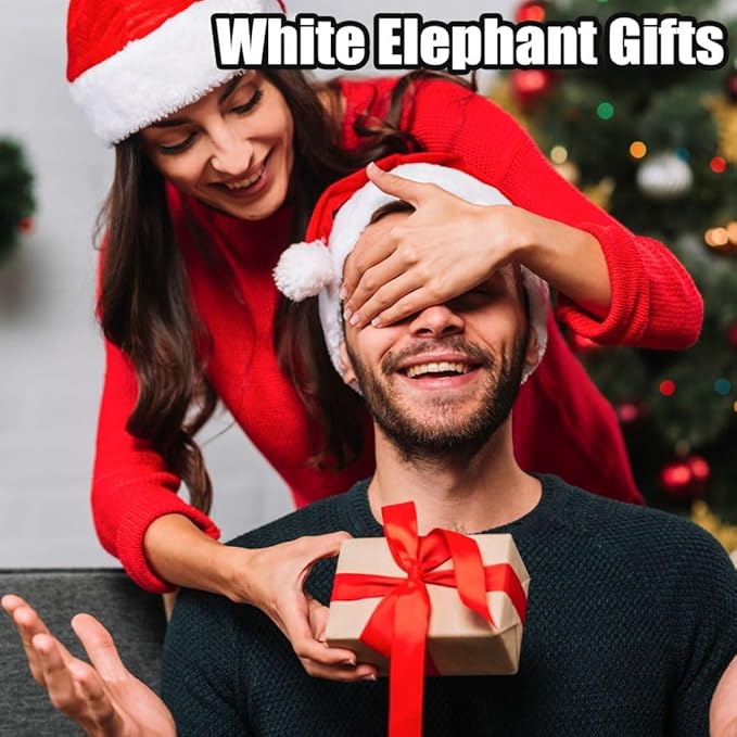 LcFun Christmas Stocking Stuffers for Men Adults, Christmas Birthday Gifts for Men, White Elephant Gifts Electric Lighter, Windproof Plasma Rechargeable Lighter for Candles, Camping (Christmas Black)