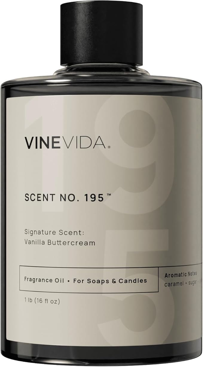 VINEVIDA [16 oz] Scent Vanilla Buttercream; Fragrance Oil for Candle Making and Soap Making - Winter & Holiday Oils