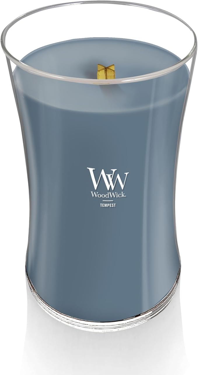 WoodWick Tempest Gifts for Women and Men, 21.5 oz Large Hourglass Candle with Crackling Wick
