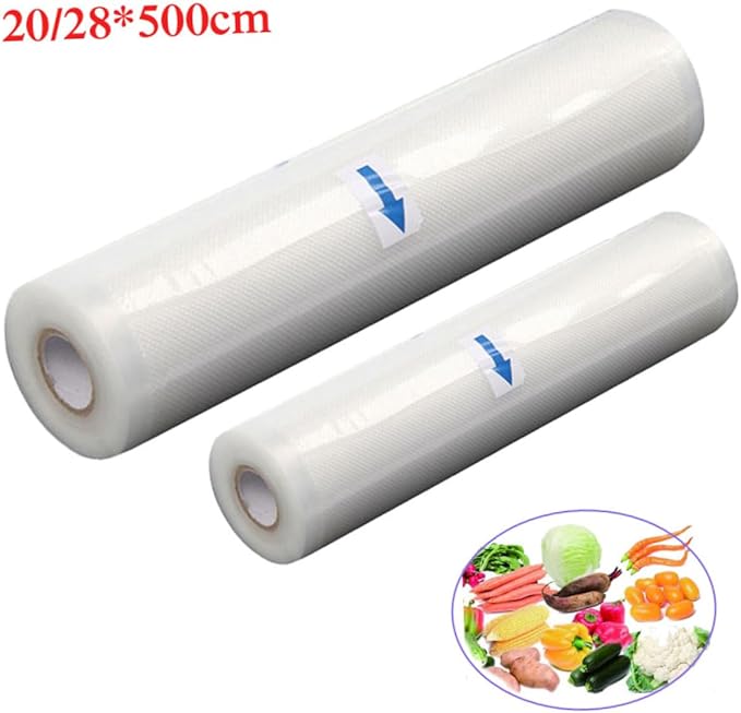 KOMBIUDA Heavy Duty Embossed Vacuum Storage Bags Bag Air-removal Channels for Food Collectibles and Documents and