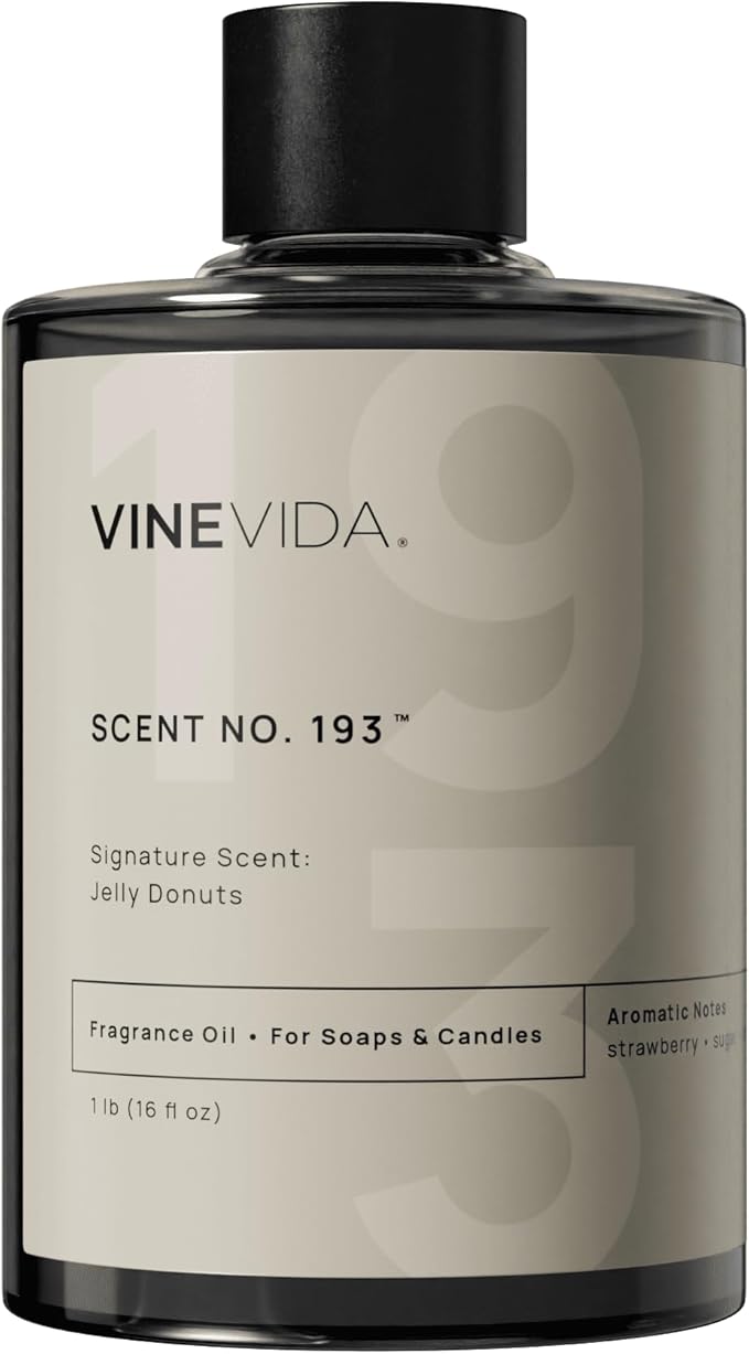 VINEVIDA [16 oz] Scent Jelly Donuts; Fragrance Oil for Candle Making and Soap Making - Winter & Holiday Oils