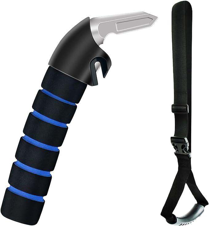 KOUNATSURI Car Handle Assist for Elderly Car Door Handle Multifunction Handle Car Door Latch Handle for Seniors and Handicapped(Blue)