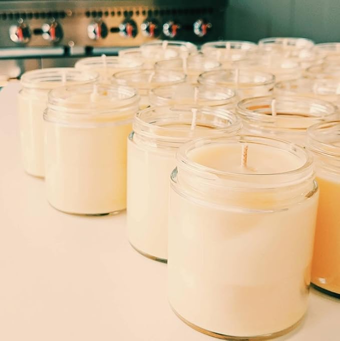 Pumpkin Vanilla Chai Hand-Poured Beeswax Candle - All-Natural, Cotton Braided Wick, Chemical Free, Smokeless, Cleans Air, Non-Toxic, Non-Polluting, Non-Allergenic, Made in USA