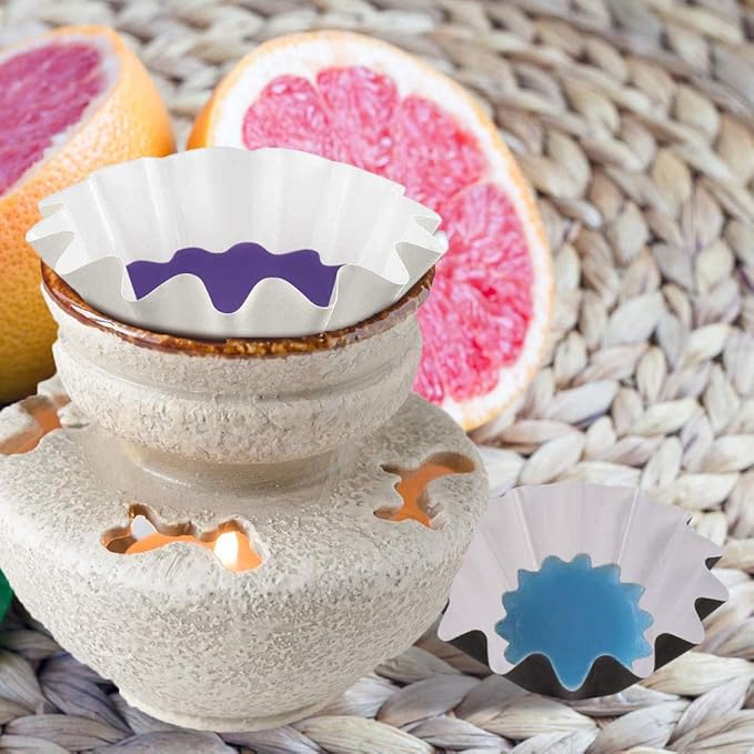 FANDOL Wax Melt Warmer Liners Reusable & Leakproof Candle Warmer Liners Wax Tray for Scented Wax,Electric Wax Warmers, Plug in Warmers, Candle Warmer,Wax Melter and Wax Burner (White, 25PCS)