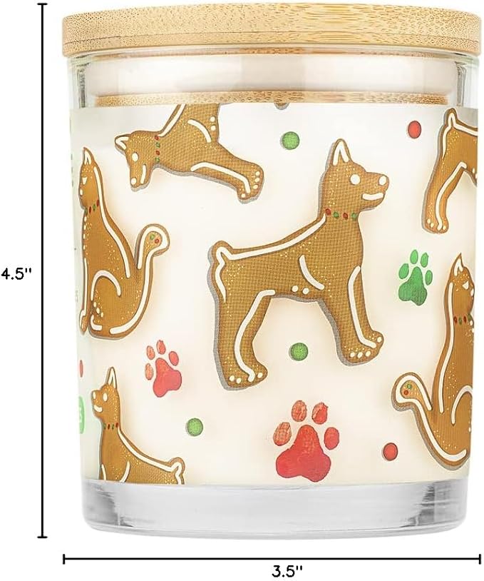 Pet House Pet Odor Candle Plant Based Scented Candle Clean Burning, Long Lasting for Home, Gingerbread Cookies 2 Pack