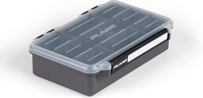Plano StowAway 3600 Deep Stow Tackle Box with Corrosion-Preventive Rustricor, Single Latch Design, Transparent DuraView Lid, Stackable Storage for Fishing Bait, Lures and Gear