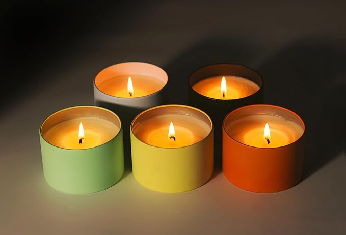 Candle Tins with Lids, 3 Wicks Candle Jars 14oz/420ml Candle Containers 12 Pack Seamless Bulk Candle Containers for Candle Making Supplies Wholesale Empty Candle Jars - Black