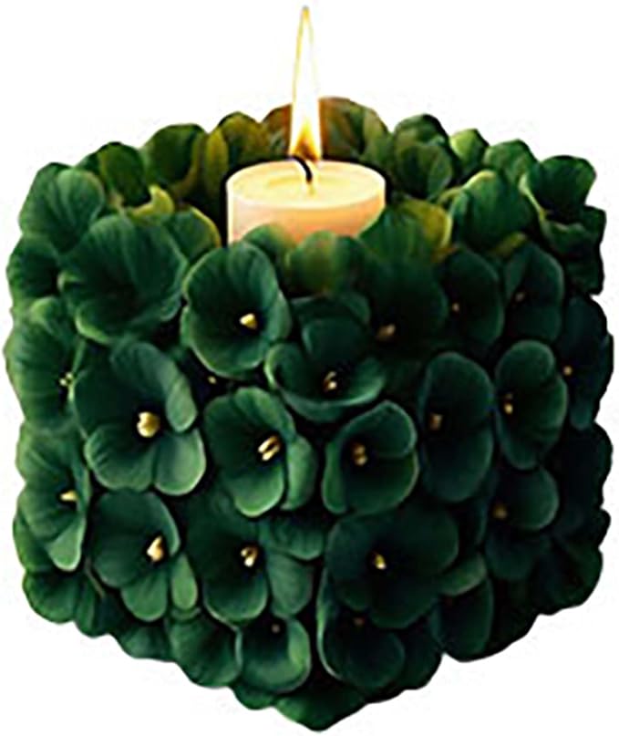 Rose Tulip Flower Succulent Leaves Cylinder Molds Silicone Wave Spiral Candle Mold - Silicone Resin Casting Molds for Candle & Resin & Soap Craft Supplies