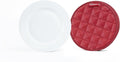Covermates Keepsakes Quilted Dish Dividers – Set of Padded Plate Protectors for China & Dinnerware Storage, Scratch Protection, Machine Washable, Red