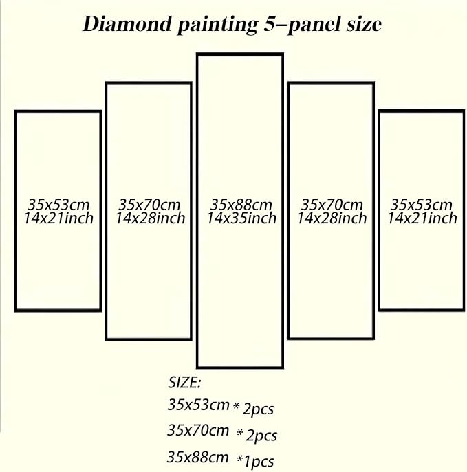 Diamond Art Kits for Adults Beginners Candle 5D Diamond Painting Kits Winter DIY Rhinestone Embroidery Large Wall Art and Crafts,Paint by Numbers kit for Adults for Home Decor 34x69in 5 Pack 0b-823