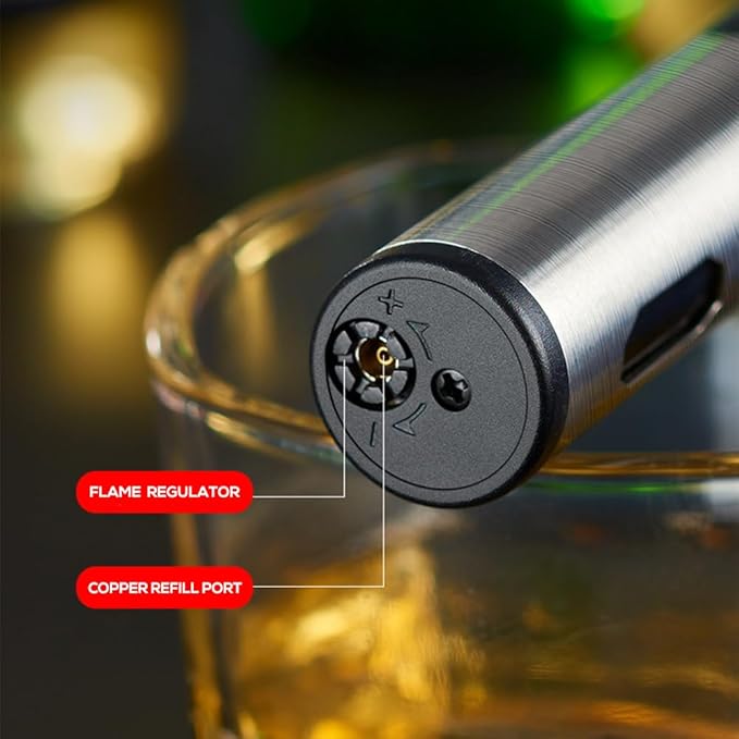Navpeak Mini Torch Lighter Windproof Jet Blue Flame Lighters Compact Portable with Gas Window Refillable Butane Torch for Candle Craft Outdoor BBQ Grill (Butane Not Included)(White)