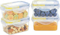 KIGI Small Plastic Food Storage Container Set for Snack, Puree, Lunch & Meal Prep, BPA-Free, Airtight lids, Leak-Proof Mini Bento box (0.75 Cup, 8 Piece Set)