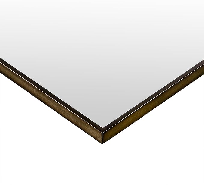TEHOME Oil Rubbed Bronze Bathroom Vanity Mirror with Squared Corners, 24x40'' Dark Bronze Rectangle Stainless Steel Metal Framed Mirror for Bathroom
