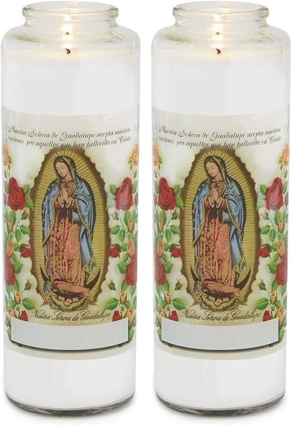 Root Candles Prayer Candles Clear Glass Devotional 7-Day Prayer Candle, 1-Count, Day of The Dead (Spanish) (Pack of 2)