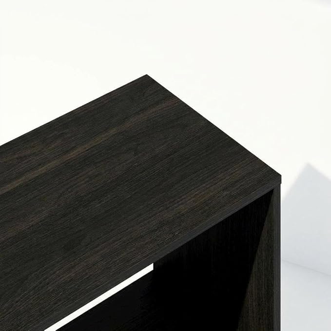 Furnifact Espresso Bookcase with Elegant Wooden Design, Sturdy Construction, Featuring 1 Piece for Home Office, Living Room, or Study Use