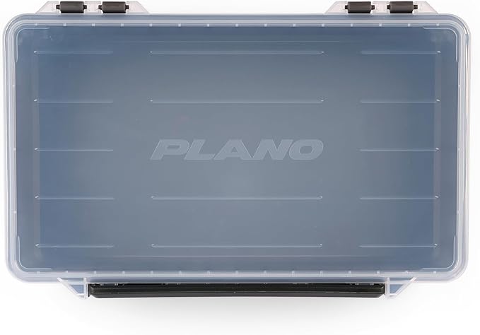 Plano StowAway 3700 Deep Open Stow Tackle Box, with Corrosion-Preventive Rustricor, Single Latch Design, Transparent DuraView Lid, Stackable Storage for Fishing Bait, Lures and Gear