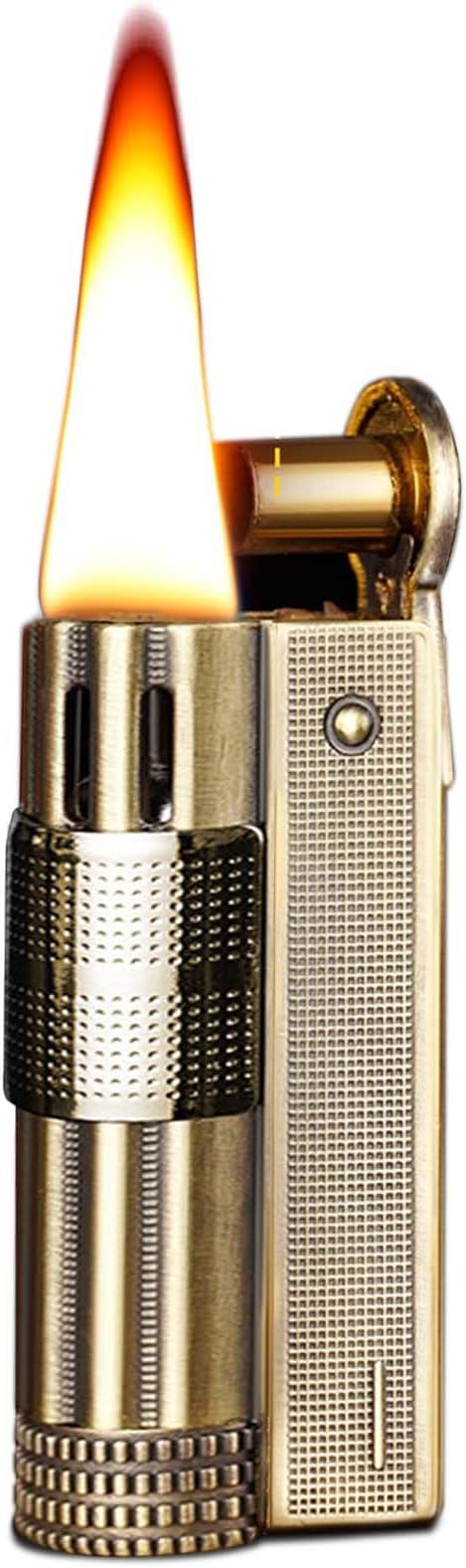 Lighter, Kerosene Lighter, Refillable, Windproof Flame,Beautifully Designed, Candle，Outdoor Barbecue Camping (Does not Contain Fuel) 02