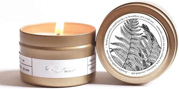 Unixing 8oz 12Pcs Metal Candle Tins for DIY Candle Big Container for Making Light Blue Champagne Rose Gold Cantainer Tins