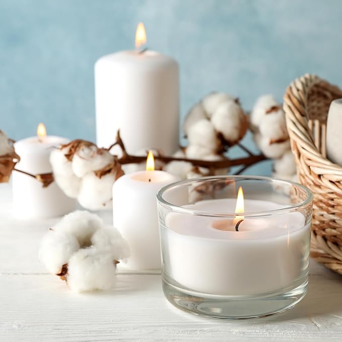 SHOWIN Thick Candle Jars for Making Candles 16 Pcs, 4 OZ Empty Jars with Wood Lids for Candle Making, Sample Container - Dishwasher Safe, Frosted Green