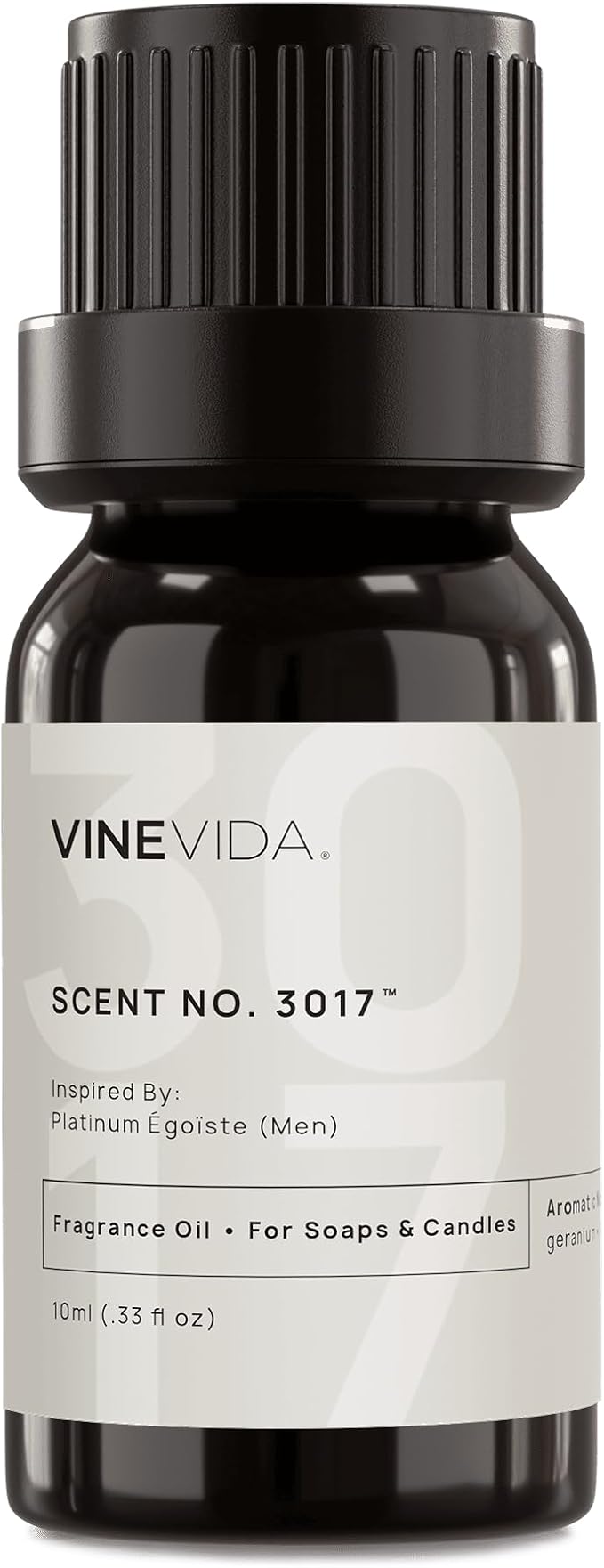 VINEVIDA Scent NO. 3017 Fragrance Oil - 10mL - Inspired by: Platinum Égoïste (Men); Candle Fragrance Oil for Soy Candles - Soap Making Scents