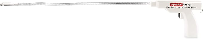 Camco Olympian GM 12X Multi Sparker - 26-inch Long w/ 20-inch Pipe Battery Operated Gas Appliance Lighter - No Butane Required - (57561)