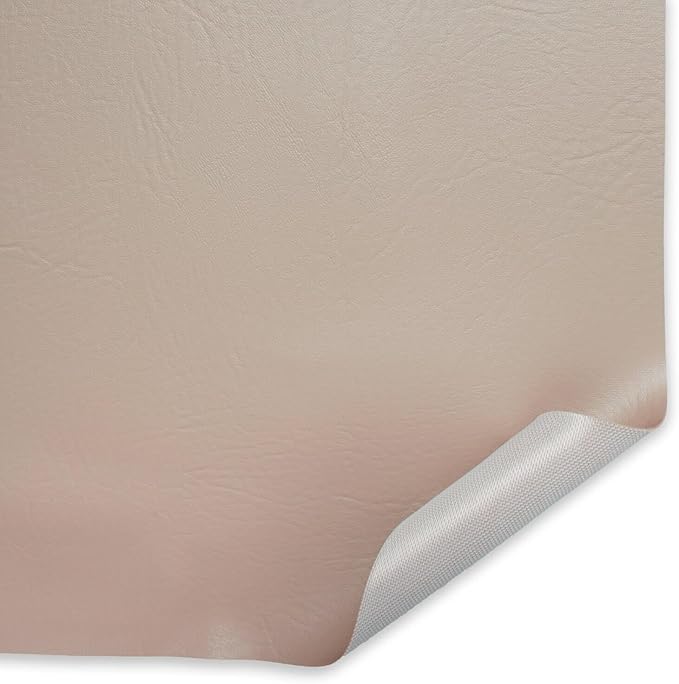 Ottertex Marine Vinyl Fabric Polyester Backing Waterproof Abrasion UV Resistant Heavy Duty Outdoor Marine PVC for Sewing & Upholstery - Sand (1 Yard)