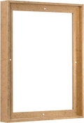 Pixy Canvas Floater Frame 12x16 for 1-1/2 (1.5) inch Deep Canvas Paintings/Canvas Prints/Wood Canvas Panels/Wall Art/Wall Decor/Home Decor/Artwork (Scratched Gold & Cream, 12 x 16 inch, Portrait)