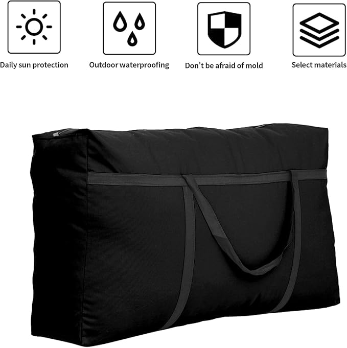 Extra Large Heavy Duty Moving Bag, Duffle Moving Bags 230L with Zippers for Space Saving Moving Storage and College Dorm,Oxford Cloth Waterproof Fabric, Black