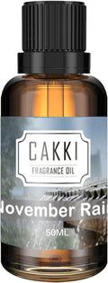 Essential Oils for Diffusers for Home, Scent-November Rain, Single Large Size 50ml, Cakki Fragrance Oils, for Candle Making, for Soap Making, Diffuser Oil Scents