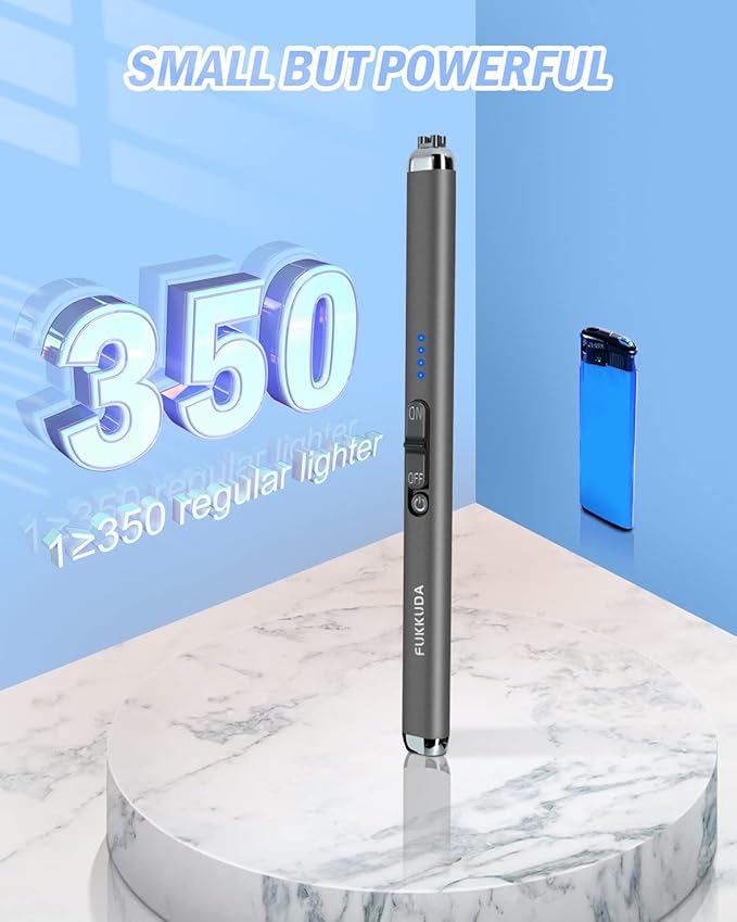 【Upgraded】 Dual Arc Electric Candle Lighter Rechargeable USB Lighter Plasma Arc Lighters for Candle (Space Gray)