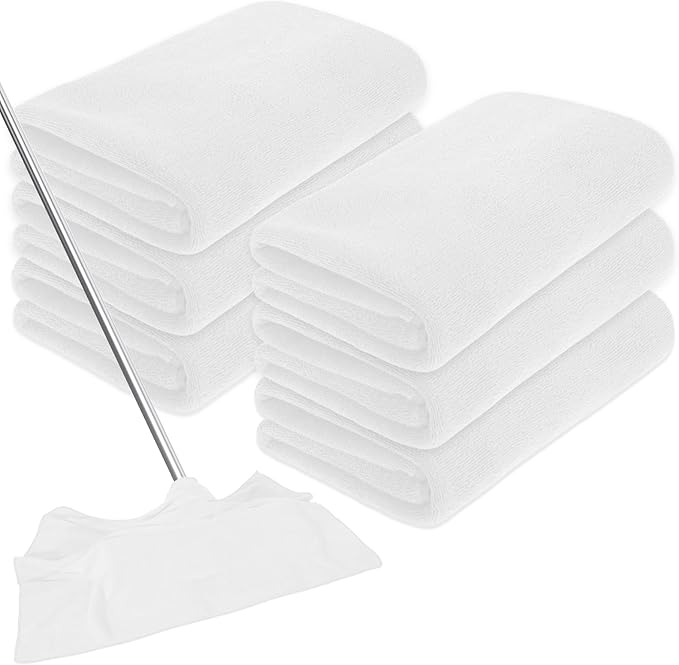 6 Pcs Extra Large Microfiber Cleaning Cloth Reusable Microfiber Towels Thick Washable Cleaning Towel for Home Office Windows Floors and Cars, 30 x 20 Inch(White)