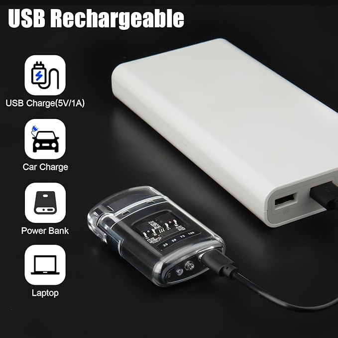 Dual Arc Lighter for Candles, Grills & Camping - USB Rechargeable, Windproof Flameless Plasma Lighter for Outdoor Use - lighters for Men by AXHHTVCGY