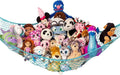 Lilly's Love Large Stuffed Animal Hammock | Corner Hanging Organizer, Stuffed Animal Storage | Easy to Hang Plushie Net w/Included Anchors & Hooks | Cute Room & Bedroom Decor (Light Blue)