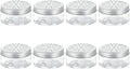 HARFINGTON 8 Pcs Empty Scent Beads Storage Container 3oz/80ml Air Freshener Tins Round Refillable Spice Containers Plastic Jars Sample for Air Freshener Candles Travel Storage