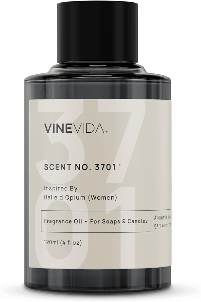 VINEVIDA [4 Oz] Inspired by: Belle d'Opium (Women); Fragrance Oil for Candle Making and Soap Making - Premium Candle Scents for Soy Candles