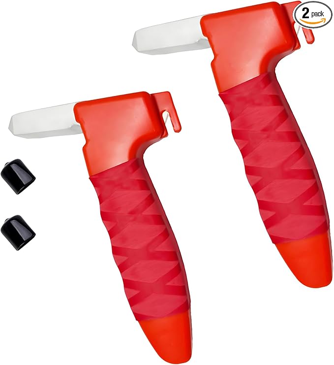 2 Pack Car Door Handle for Elderly, 3-in-1 Multifunctional Handle Assist, Ultra Grip Mobility Handle for Car, Portable Vehicle Support Door Assist Bar, Max Load 500 Lbs, Anti-Slip Design, Orange
