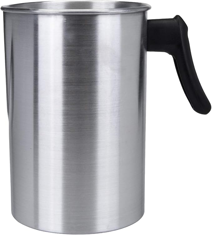 Yarlung 4 Pounds Candle Making Pouring Pot, Aluminum Construction Candle Making Pitcher Dripless Pouring Spout Wax Melting Pot with Heat-Resisting Handle
