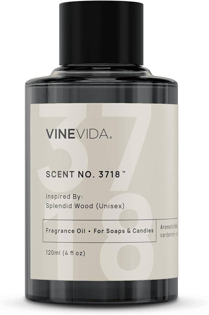 VINEVIDA [4 Oz] Inspired by: Splendid Wood (Unisex); Fragrance Oil for Candle Making and Soap Making - Premium Candle Scents for Soy Candles