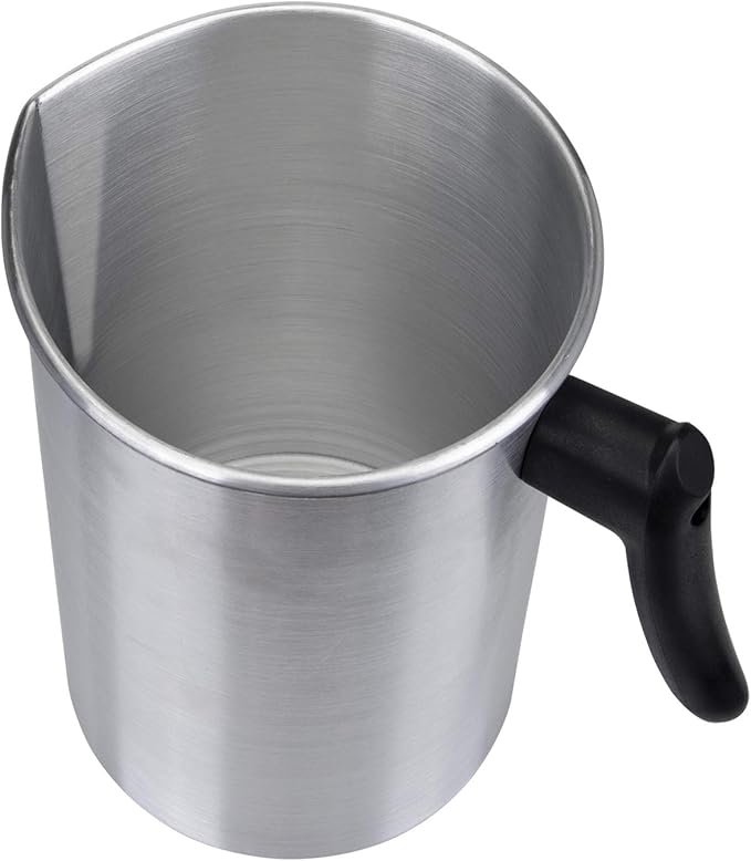 Yarlung 4 Pounds Candle Making Pouring Pot, Aluminum Construction Candle Making Pitcher Dripless Pouring Spout Wax Melting Pot with Heat-Resisting Handle