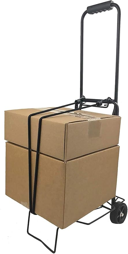 Folding Hand Truck 2 Wheels 40 Lb | Luggage Trolley Dolly Cart with Two-Wheels | Portable Fold-Up Dolly Cart - Collapsible | Lightweight and Foldable | Hand Carts Ultra Light | Mini Transport Carrier