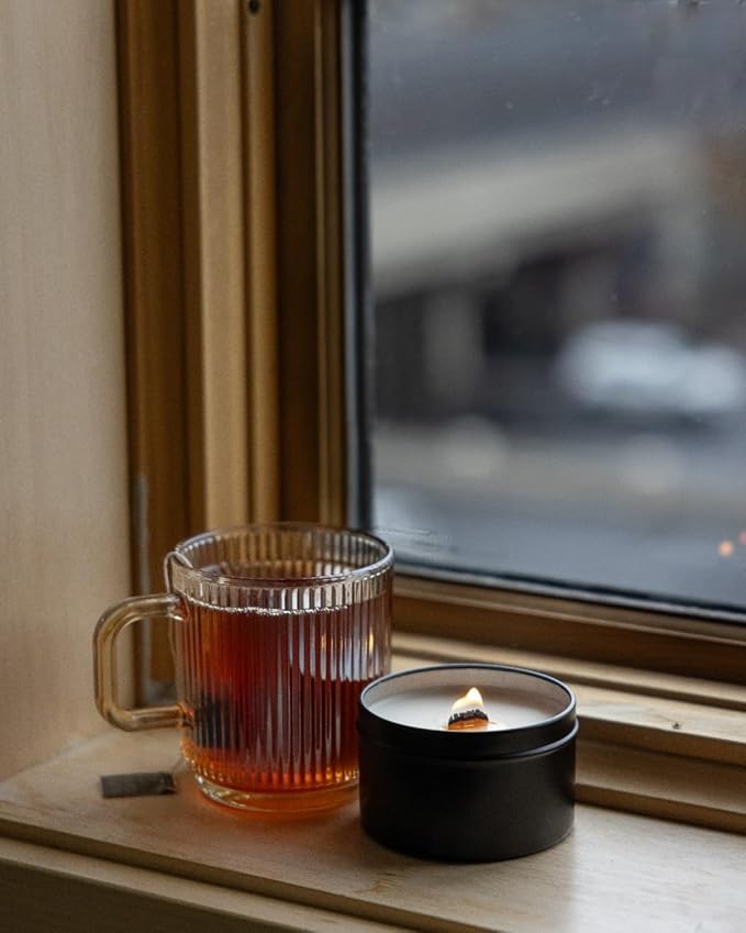 Anchored Northwest - Frosted Gingersnap Travel Tin Candle, 6oz, 35+ Hour Burn