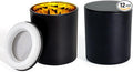 Bulk Candle Jars for Candle Making, Luxury Container with Electroplated Interior, 12PCS Vessel with Metal Lids Empty Jars - Gold Inner