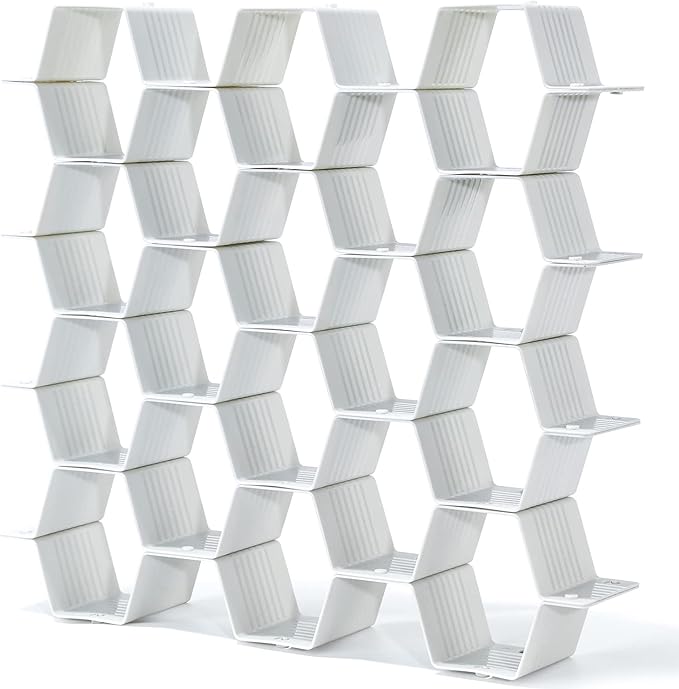 Honeycomb Separator Adjustable Drawer Organizer Divider for Underwear Belt-Scarf Socks Organizer (Grey)
