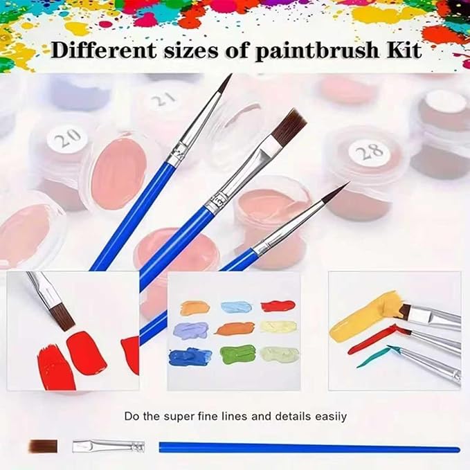 Misty Winter Bare Trees Landscape Paint by Numbers for Adults, Moody Forest DIY Painting Kit, Home Wall Decor 24 Colors 20x24 inch Framed